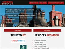 Tablet Screenshot of chimneysweepsurrey.com